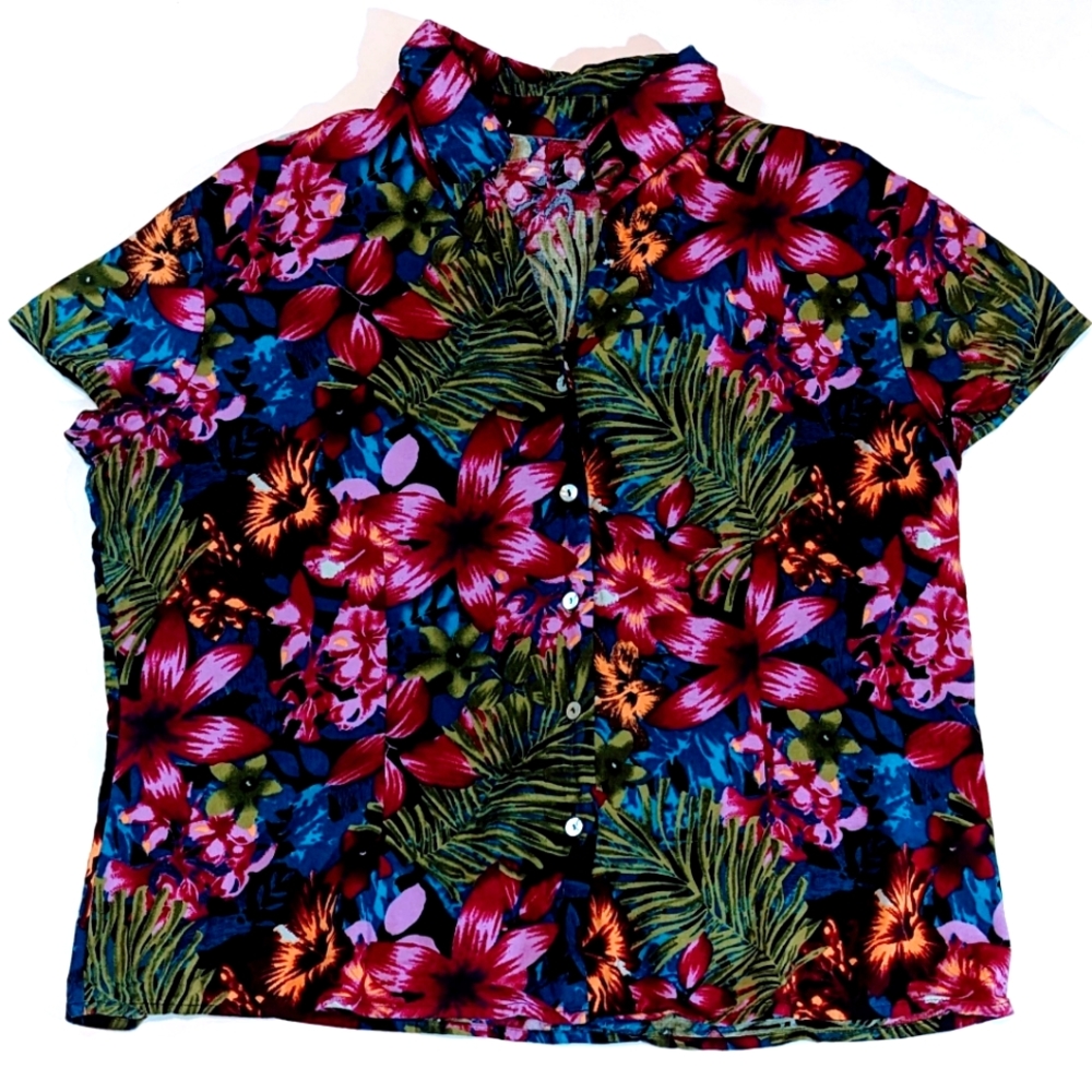 Vintage 80s floral button up
